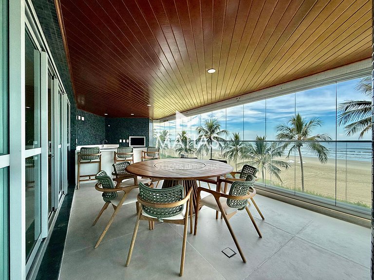 Apartamento Vista Mar Pé na Areia, 5 Suítes, Ar Condicionado