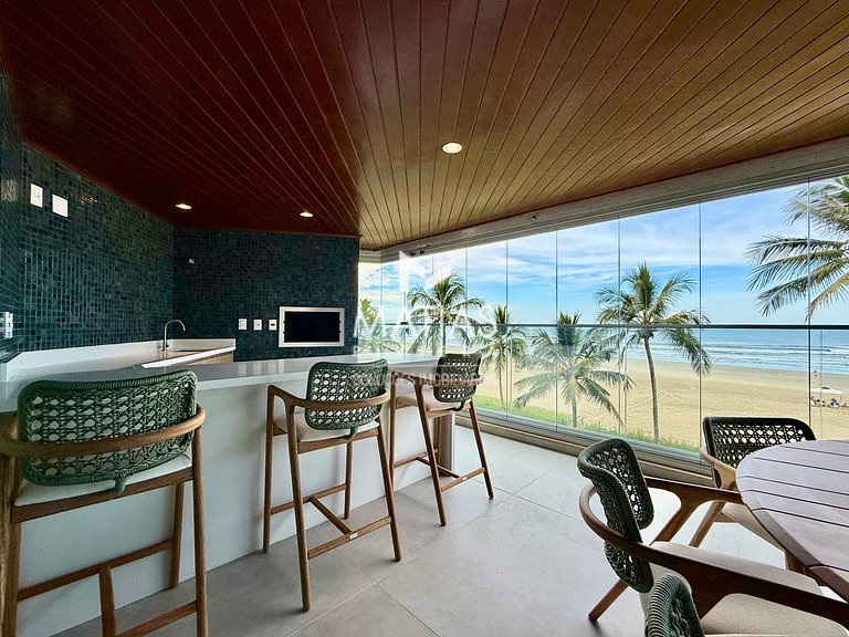 Apartamento Vista Mar Pé na Areia, 5 Suítes, Ar Condicionado