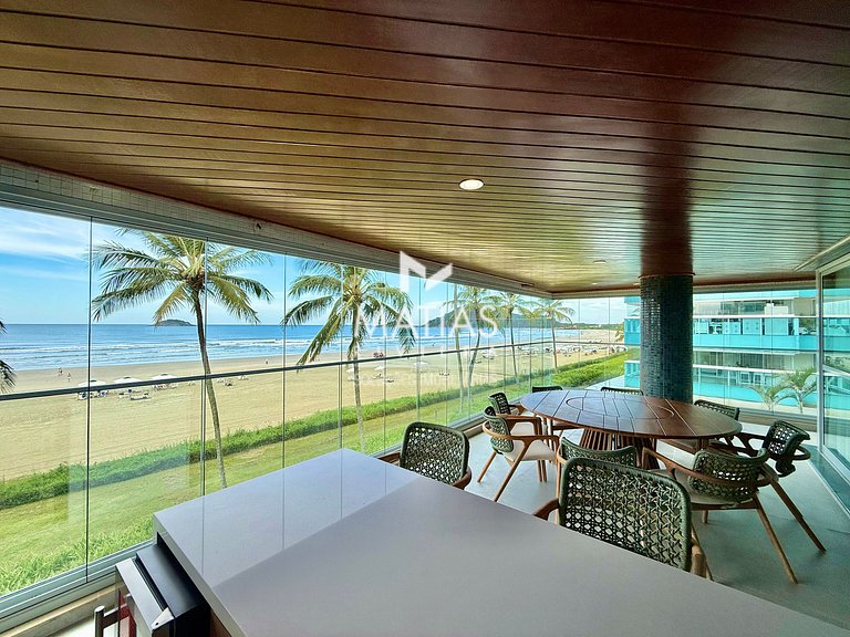 Apartamento Vista Mar Pé na Areia, 5 Suítes, Ar Condicionado